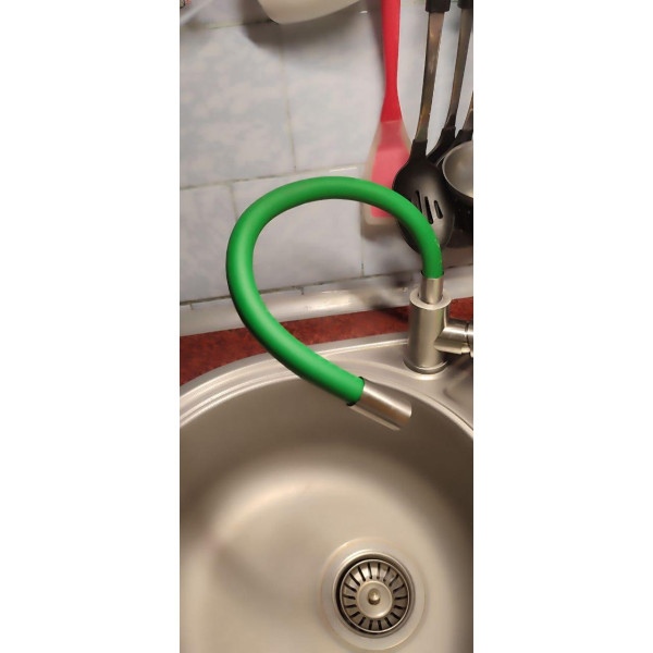Змішувач для кухні гнучкий Kraft 3004 Зелений, фото 7