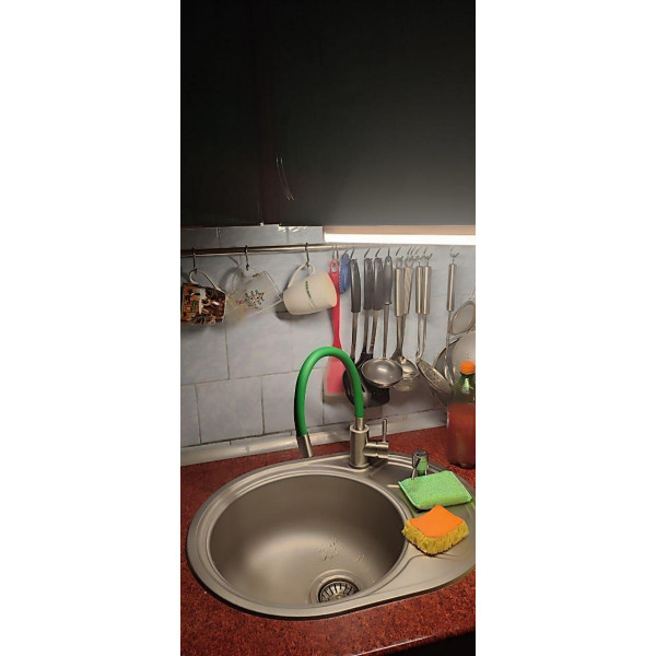 Змішувач для кухні гнучкий Kraft 3004 Зелений, фото 9