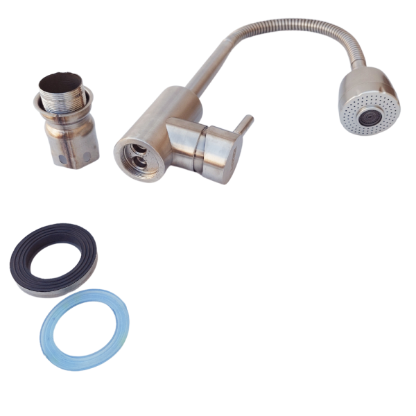 Змішувач для кухні гнучкий Kraft 3009, фото 4