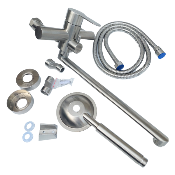 Смеситель для ванной Kraft 4008-1 с лейкой для душа, фото 4