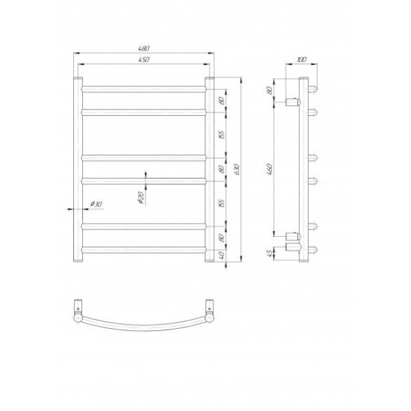 Рушникосушка електрична ELNA Драбинка 6 універсальне підключення, фото 2