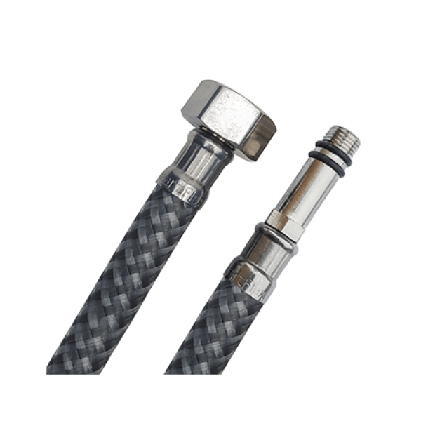 Шланги для змішувача нейлонові 0,8 м SmartFlex М10 1/2" (пара), фото 2