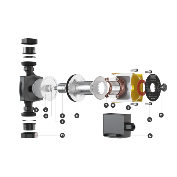 Насос циркуляційний Mytec OTP 6/25S 180, фото 2