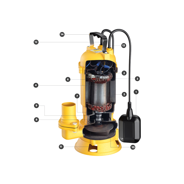 Фекальний насос  Mytec WQD 1200, фото 2