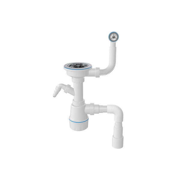 Сифон для гранітної мийки з переливом 3 1/2 Nova 1048, фото 1