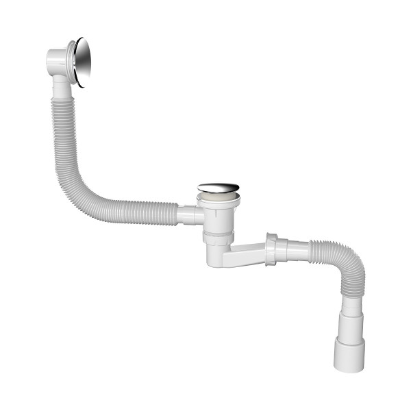 Сифон для ванни автомат з донним клапаном Nova 1542, фото 1