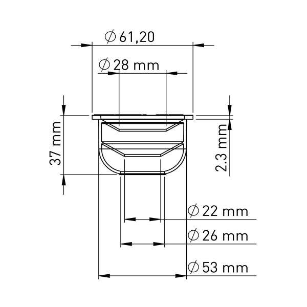 Редукція сантехнічна 50/25 мм Nova 7032, фото 2