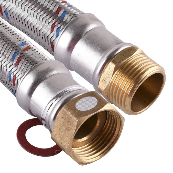 Шланг антивібраційний прямий Solomon 60 см 1" ЗВ, фото 2