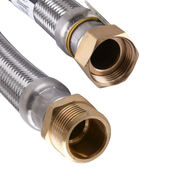 Шланг антивібраційний прямий Tucai Extra Twist 60 см 1" ЗВ, фото 2