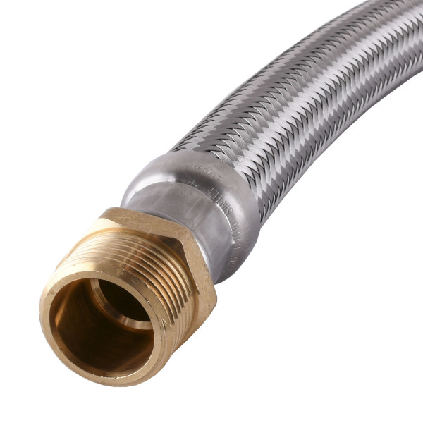 Шланг антивібраційний прямий Tucai Extra Twist 60 см 1" ЗВ, фото 4