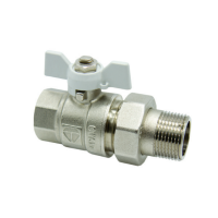 Кран шаровый 3/4" HLV Optima с полусгоном ВН белый