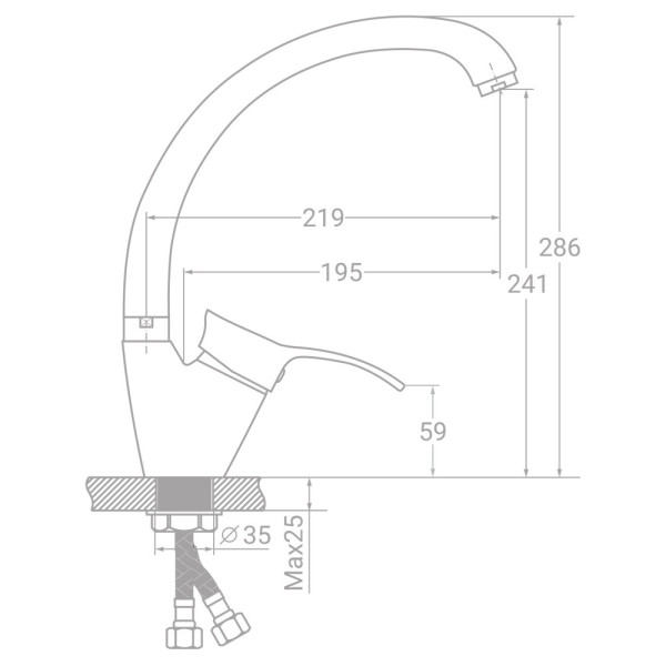 Змішувач для кухні Tau SE-4B445C, фото 2